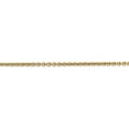 thumbnail image 3 of 14K Yellow Gold chain style Cable 9 in 2.2 mm 2.2mm Solid Polished Anklet, 3 of 5