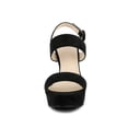 thumbnail image 6 of BLISSFUL STEP Women Platform Slingback Block Heeled Sandals Black 10, 6 of 6