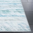 thumbnail image 3 of SAFAVIEH Malibu Benedict Distressed Polyester Machine Washable Runner Rug, Grey/Aqua, 2'6" x 8', 3 of 7