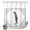 Charcoal, Gold, Silver, White, variant on No Hook Shower Curtain, Field Mouse Shower Curtains for Bathroom with See Through Top Window, Modern Grey Plaid Farmhouse Animals Waterproof & Washable Bath Curtain 60"x72"