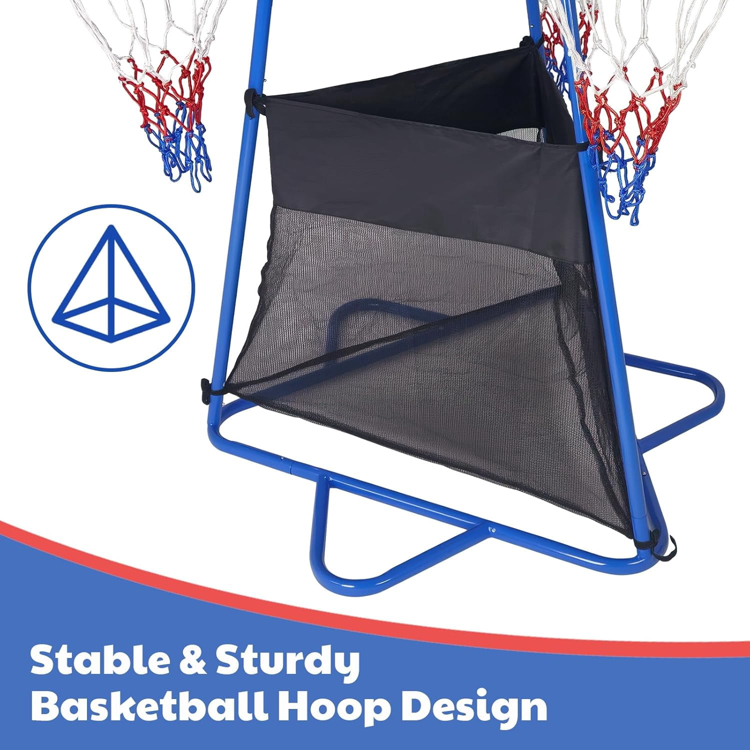 4 Hoop Basketball Set,Mini Adjustable Basketball Goal with Pump for  Indoor & Outdoor Play,Fun Basketball Game for Ages 3+ Birthday Gift