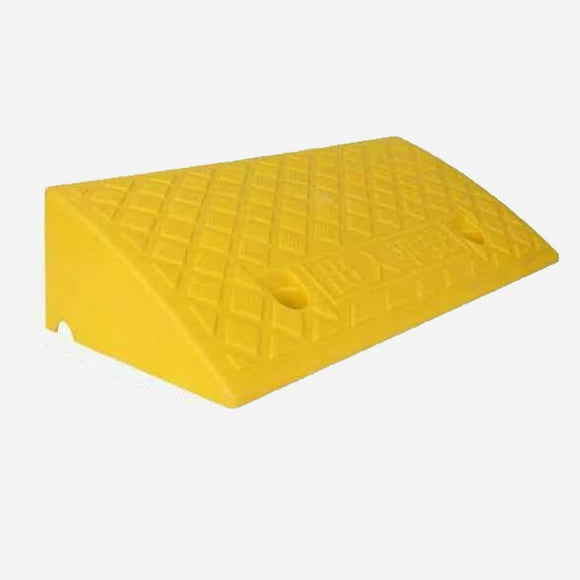 Uphill Speed Bumps Steps Black and Yellow Color Lightweight Plastic Pad Step Mat for Street Parking Yellow/13.5cm