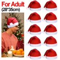 thumbnail image 1 of Sombreros de Navidad para niños y adultos, gorros de Papá Noel rojos, gorras de Feliz Navidad, decoración de fiesta de año nuevo, suministros de Navidad, 10/1 piezas, 1 of 4