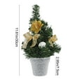 thumbnail image 3 of Hometravel Mini Christmas Tree Plant, Artificial Desktop Holiday Decor, Small Potted Tree Arrangement for Table, Shelf, Indoor Display, 3 of 7