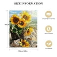 thumbnail image 2 of Nawypu  Framed Vintage Sunflower Wall Decor, Rustic Yellow Sunflower in Straw Woven Tote Bag, Beach Canvas Wall Art, Painting Artwork Prints, Modern Home Decor Ready to Hang, 2 of 5