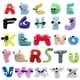 thumbnail image 2 of Muñeca de peluche con letras del alfabeto, leyenda de las letras, muñeca de la Ilustración, 2 of 6