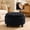 Black, variant on 25" Round Storage Ottoman with Reversible Wood Tray Top, Beige Fabric Tufted Footrest and Coffee Table, Hidden Storage for Blankets & Pillows, Sturdy Side Table for Living Room & Small Spaces