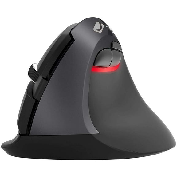 J-Tech Digital Wireless Ergonomic Vertical Mouse with Nano, AA Battery Transceiver, 3 DPI, Windows Mac, Black [V628M-2.4G]