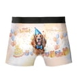 thumbnail image 2 of Watercolor Cocker Spaniel Happy Birthday Celebration Balloons Gift Party All Over Print Boxer Briefs Underwear for Men Dad Cockers Dog Lover Gifts - 00028, 2 of 6