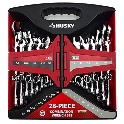 Husky 28-Piece SAE and Metric Combination Wrench Set