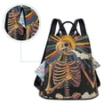 thumbnail image 5 of FORMRS Women's Travel Backpack Purse Anti-Theft Hidden Pockets Casual Shoulder Bag, Colorful Skeleton Sun, 5 of 7