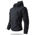thumbnail image 4 of YDDIAN Men's Rain Jacket With Hood Windbreaker Lightweight Waterproof Raincoat Trench Coat Camping Gear Black L, 4 of 4