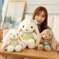 thumbnail image 4 of Peluches de conejo Kawaii de 70cm para niños, falda Floral, relleno suave, almohada, regalo de cumpleaños, 4 of 5