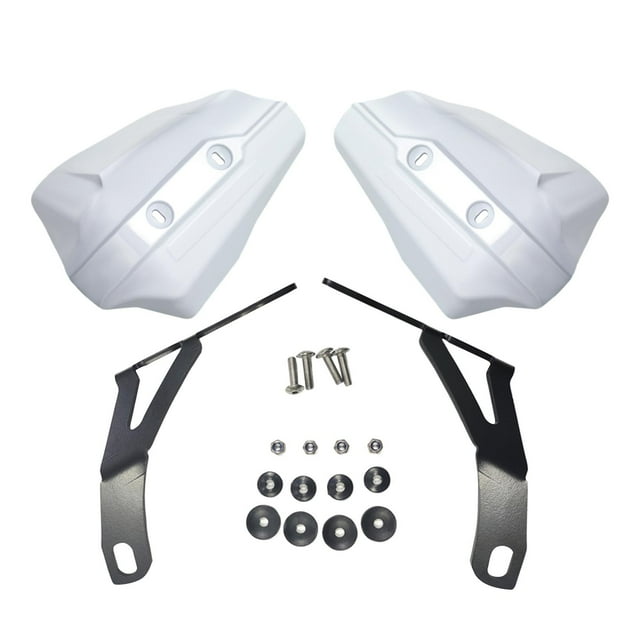 2Pcs Large Motorcycle Handguards Wind Protector Touring Hardware Replacement white