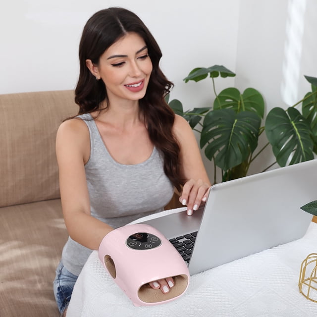 WUSUOWEI 1PC Hand Massager,Hand Massage Machine with Constant Heat and Air Compression Cordless,Carpal Tunnel Syndrome,Portable Design with Long Battery for Hand Relaxation,Exercise