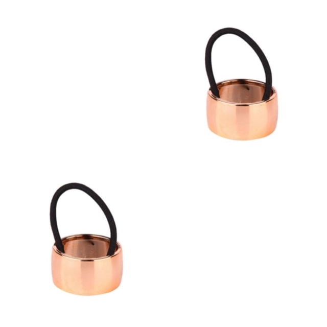Sonducket Titular de la cola de caballo de las mujeres Fijación portátil Fácil de combinar Moda para niñas Señoras Peluquería Peinado Oro rosa 2Conjunto
