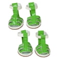 thumbnail image 1 of Pet Life Sandalias reflectantes de PVC para perros con hebilla, zapatos impermeables de verano para perros con detalles añadidos, juego de 4 sandalias para mascotas, 1 of 7