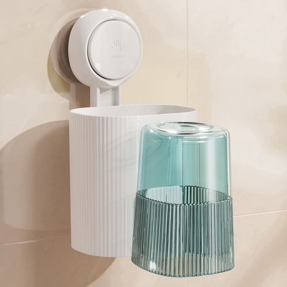 TAILI Suction Cup Toothbrush Holders with Hook for Bathrooms, Electric Toothbrush Toothpaste Holder, White