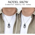 thumbnail image 3 of Hollow Dream Catcher Pet Cremation Jewelry Dreamcatcher Cremation Jewelry for Ashes Stainless Steel Paw Print Urn Locket Pendant Memorial Urn Necklace for Women for Loved Ones Keepsake Gift, 3 of 7