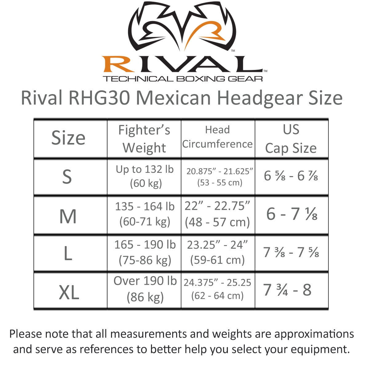 Rival Boxing RHG30 Mexican Style Cheek Protector Headgear - Small