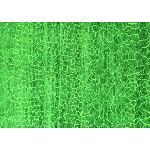 Ahgly Company Indoor Rectangle Abstract Green Modern Area Rugs, 8' x 12'