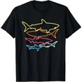 thumbnail image 1 of Camiseta de Tiburón para Mujer - Estilo Retro Años 80 - Fiesta de Tiburones, 1 of 7