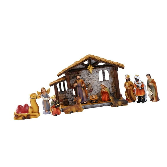 PatungKu Baby Jesuses Holy Family Statue Miniature Christmas Nativity Scene Sculpture