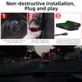 thumbnail image 3 of M1 Universal Car Head-Up Display with GPS+Beidou Dual-Mode Chip, 3.5-inch Screen, Green Backlight - Shows Speed (MPH/KM/H), Driving Direction, Satellite Count - Features Overspeed Alarm (30-250KM/H),, 3 of 6