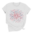 thumbnail image 5 of Zynoxe Womens T Shirts Independence Day Patriotic Short Sleeve Graphic Tees Casual Round Neck Going Out Summer Tops Tee (#01 White,L), 5 of 7