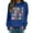 Blue-3, variant on Merry Sweatshirts for Women 2025 Long Sleeve Crewneck Christmas Holiday Graphic Sweatshirt Pullover Tops
