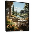 thumbnail image 2 of Designart "Outdoor Dining Country Clubs painting I" Cityscapes Floater Framed Canvas Print, 2 of 7
