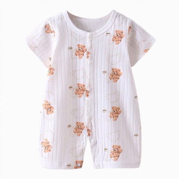 enyan Baby Boys Girls Romper One-Piece Beach Outfit Summer Clothes 0-29 Months Baby Boy Outfit Coffee 18-24 Months