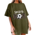 thumbnail image 1 of Tops de manga corta con hombros caídos informales de verano para mujer, camisetas divertidas con cuello redondo y estampado de béisbol OAVQHLG3B Store  lin121212, 1 of 5