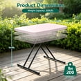 thumbnail image 4 of 30 Inch Folding Table TV Tray, Portable Adjustable Height, X-shaped Frame Portable Work Table, Utility Foldable Desk for Small Spaces, Laptop & Couch, Camping, Pink, 4 of 9