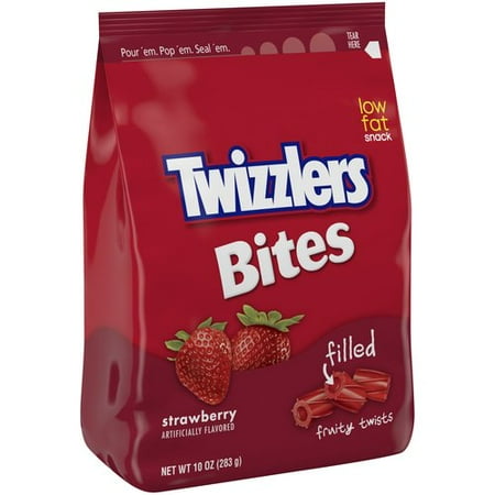 twizzlers bites strawberry filled oz candy walmart