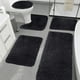 thumbnail image 4 of Juego de 5 Alfombras de Baño de Color Liso. Incluye 5 Alfombrillas para Inodoro. Suaves, de Pelo Largo, Absorbentes, Antideslizantes, Gruesas, Lavables a Máquina y de Fácil Secado. Color Oscuro., 4 of 7