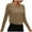 Khaki, variant on FAIWAD Workout Tops for Women Crewneck Long Sleeve Athletic Yoga Crop Tops Sports Gym Running Tees