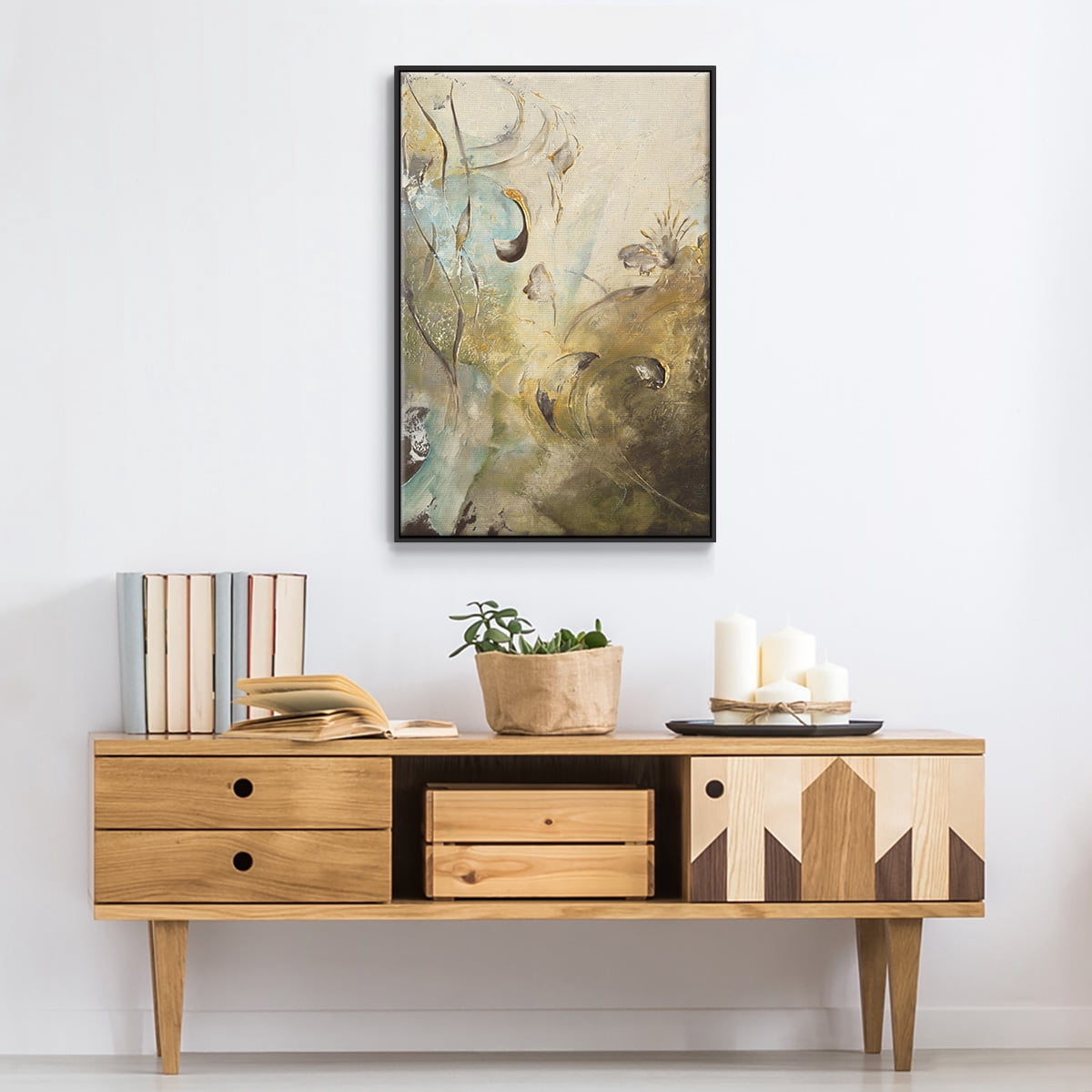 Enchanted Garden II Framed Premium Gallery Wrapped Canvas - Ready to Hang - 25 x 37 - Black Floating Frame