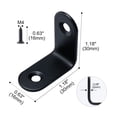 thumbnail image 2 of Unique Bargains 30x30mm Right Angle Brackets Stainless Steel L Shaped Angle Brackets Corner Braces Support with Screws, 8pcs, 2 of 6