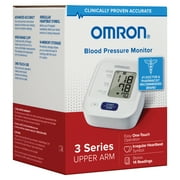 Omron 3 Series Upper Arm Blood Pressure Monitor and EnviroMax AA Extra Heavy-Duty Batteries, 20 Pack, BP7100, 3300BP20