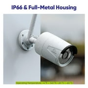 SANNCE 4PCS 3MP H.265+ Wireless Wi-Fi Security Camera System, 100ft Night Vison, IP66, Remote Monitoring, 1TB HDD, Human Detecti, 5MP 8CH NVR Two-Way Audio Recording and 3MP Bullet Cameras