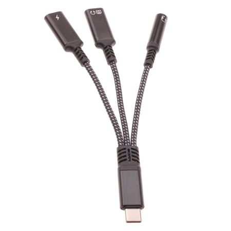 USB-C Earphone Adapter Splitter Compatible With Samsung Galaxy A13/A23/A33/A53 5G - TYPE-C Charging Port Headphone Audio Jack Port Converter USB-C to