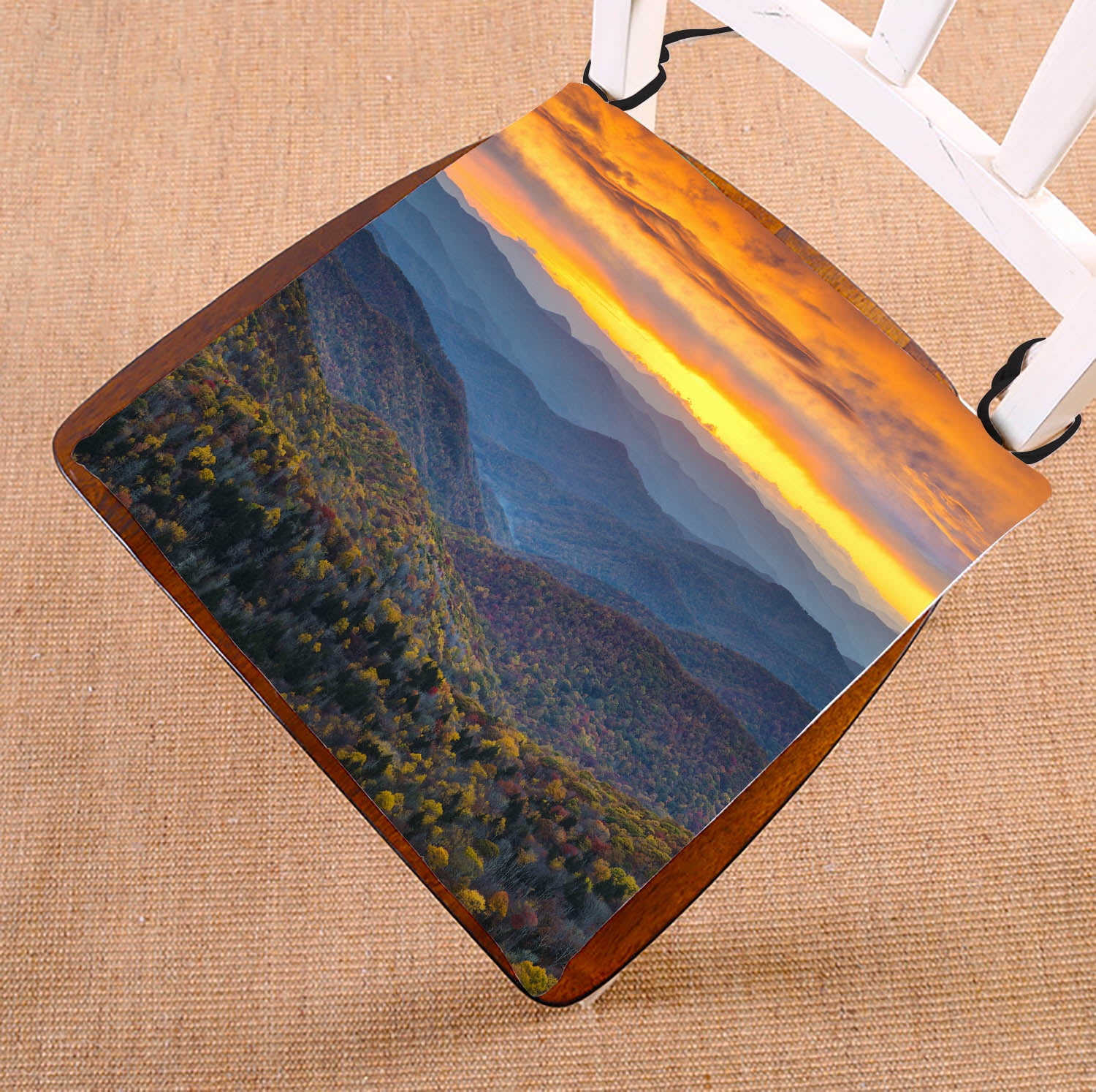 YKCG North Carolina Blue Ridge Parkway Mountains Sunset Scene Seat