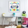 thumbnail image 2 of Rainbow Can't Hear You Gaming White Framed Giclee Art, design by Kim Allen, 2 of 9