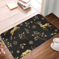 thumbnail image 5 of Balery Christmas Gold Deers1 Doormat, Durable Flannel Fabric, Waterproof Stain and Fade Resistant, Low Profile,Indoor Outdoor Door Mats, Easy Clean Patio Entrance Mat, 16x24in, 5 of 9
