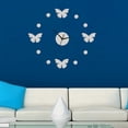 thumbnail image 4 of Reloj de pared grande 3D plateado silencioso sin marco Vhermosa, 4 of 6