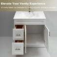 thumbnail image 5 of White Shaker Bathroom Vanity Sink Base with Drawers 36" Ready-to-Assemble Cabinet, 5 of 7