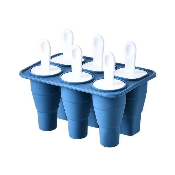 RV Molde para cubitos de hielo de silicona de grado alimenticio azul con tapa para refrigerador doméstico, artefacto creativo para hacer cubitos de hielo de tamaño pequeño oso de fresa Electrónica