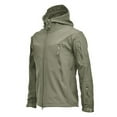 thumbnail image 1 of Pisexur Windbreaker Jacket Man Solid Color Fleece Outdoor Jacket Hiking Jacket Men Rain Coat Mens Jacket, 1 of 4