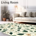 thumbnail image 2 of ODIKA 5'x7' Machine Washable Non-Slip Area Rug, Green Contemporary Floral Elegant Design High Traffic Rug, Ivory, 79207, 2 of 7